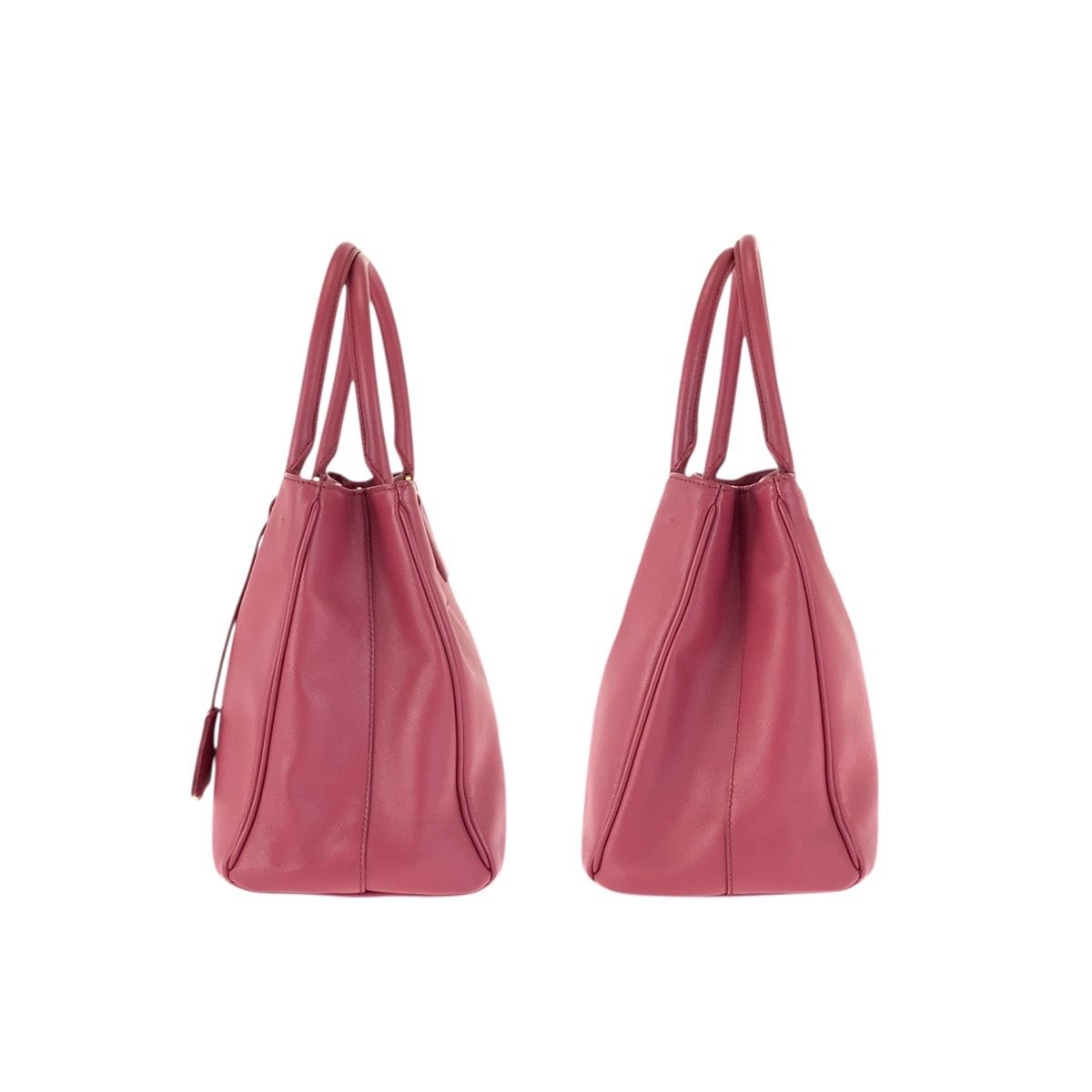 Prada Saffiano Galleria 2-Way Pink Gold Leather Shoulder Bag — view 8