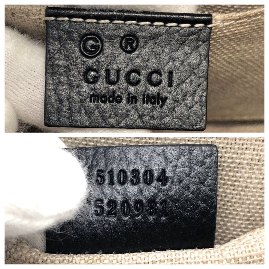 Gucci Interlocking Black Gold Leather Chain Shoulder Bag — view 4