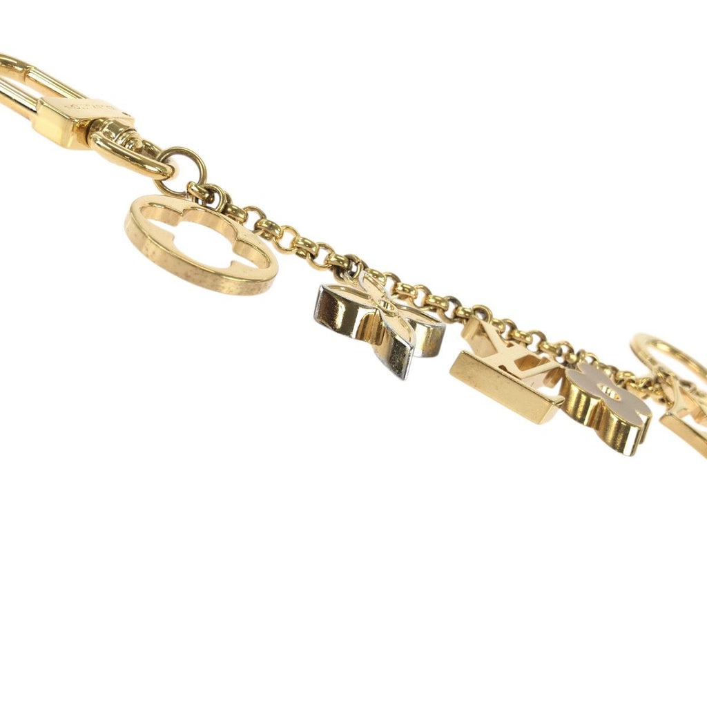 Louis Vuitton Fleur de Monogram Gold Metal Key Holder Bag Charm — view 5