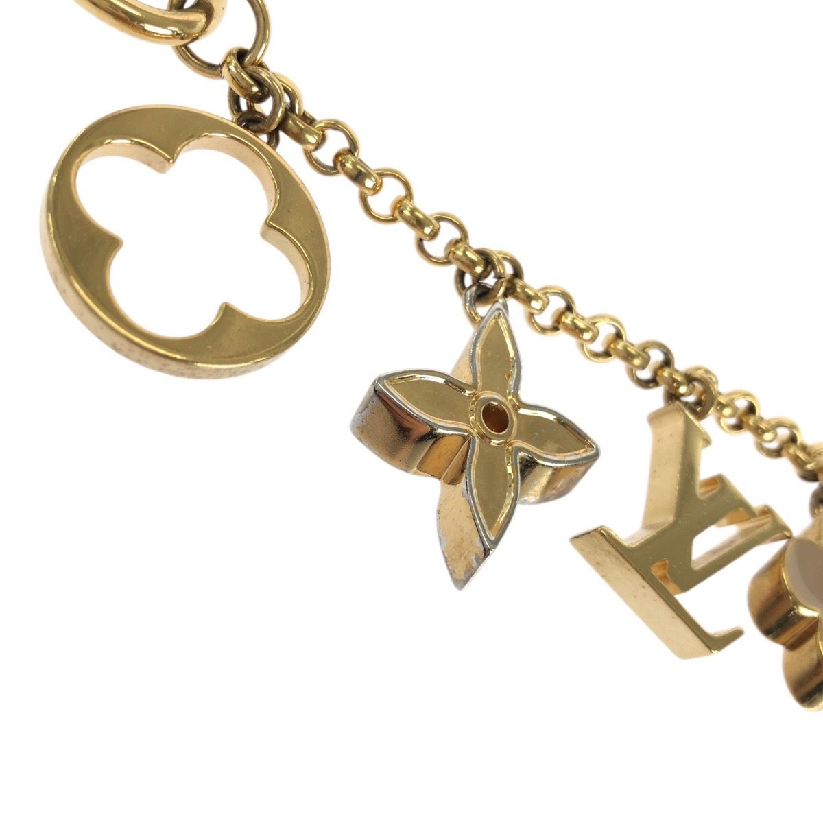 Louis Vuitton Fleur de Monogram Gold Metal Key Holder Bag Charm — view 6