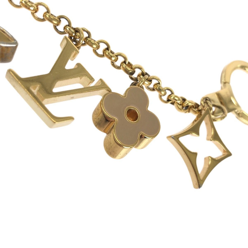 Louis Vuitton Fleur de Monogram Gold Metal Key Holder Bag Charm — view 7