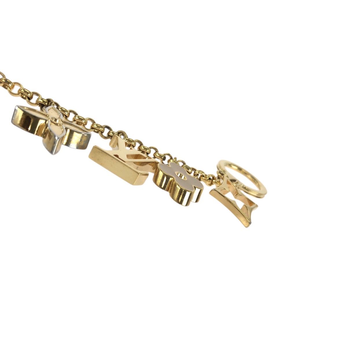 Louis Vuitton Fleur de Monogram Gold Metal Key Holder Bag Charm — view 4
