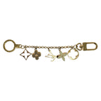 Louis Vuitton Fleur de Monogram Gold Metal Key Holder Bag Charm — view 2