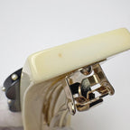 Chanel Coco Barrette Heart Plastic White Hair Accessory — view 4