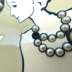 Chanel Coco Barrette Heart Plastic White Hair Accessory — view 6