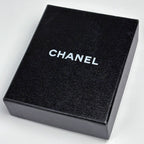 Chanel Faux Pearl Brooch CC Logo Metal Silver Green Black — view 7