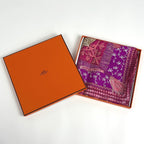 Hermes Carre 90 Cavaliers du Caucase Caucasian Knight Scarf Silk Purple — view 4