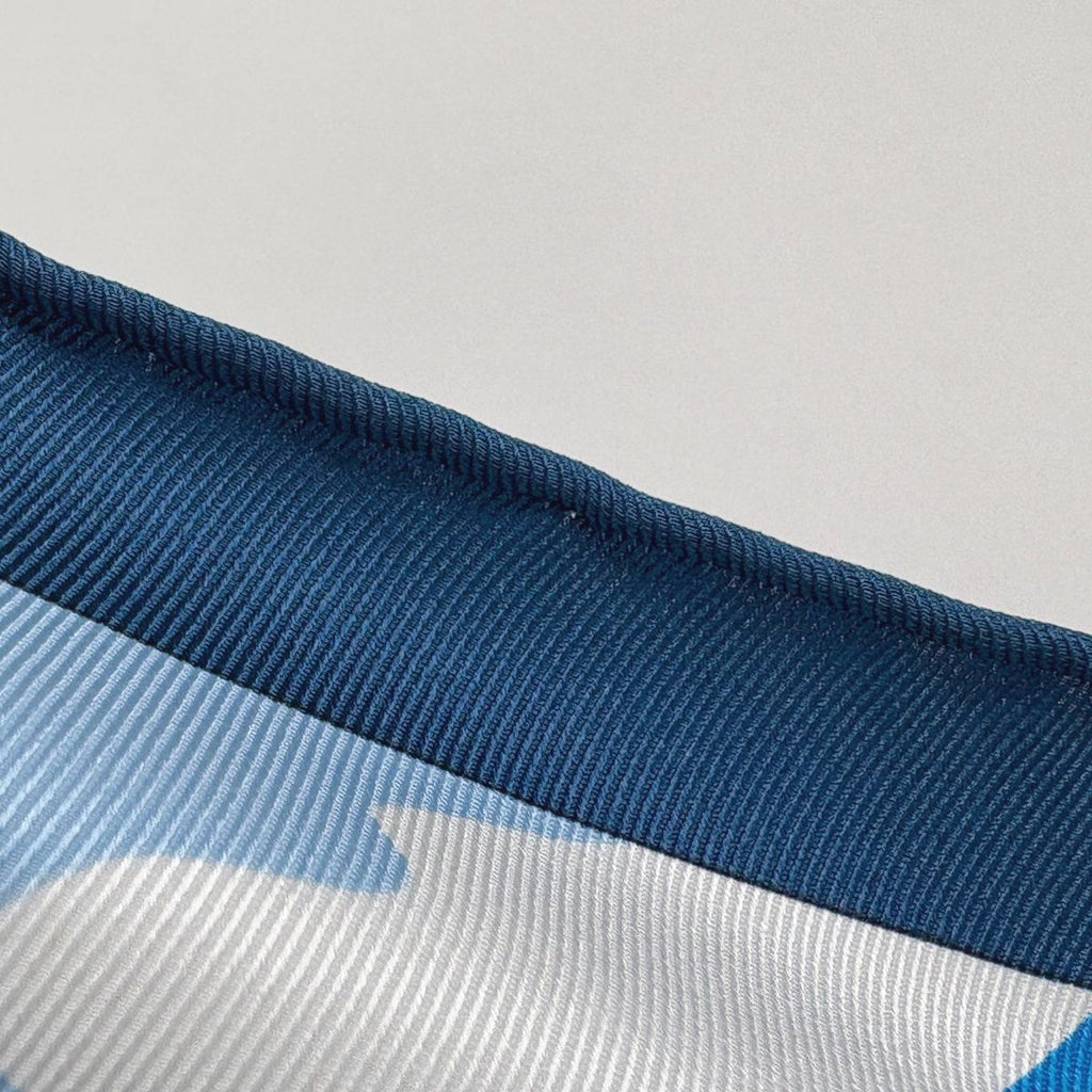 Hermes Carre 70 Minuit AU Faubourg Midnight Scarf Silk Blue Multicolor — view 3