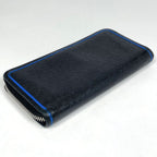 Louis Vuitton Zippy Wallet Vertical Zip Around Taiga Noir Black Blue — view 2