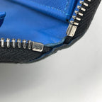 Louis Vuitton Zippy Wallet Vertical Zip Around Taiga Noir Black Blue — view 6