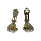 Dior Earrings Silver Gold Clear Rhinestone — view 4