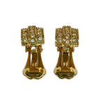 Dior Earrings Gold Clear Rhinestone — view 4