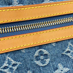 Louis Vuitton Shoulder Bag Monogram Denim Baggy GM 2-Way — view 8