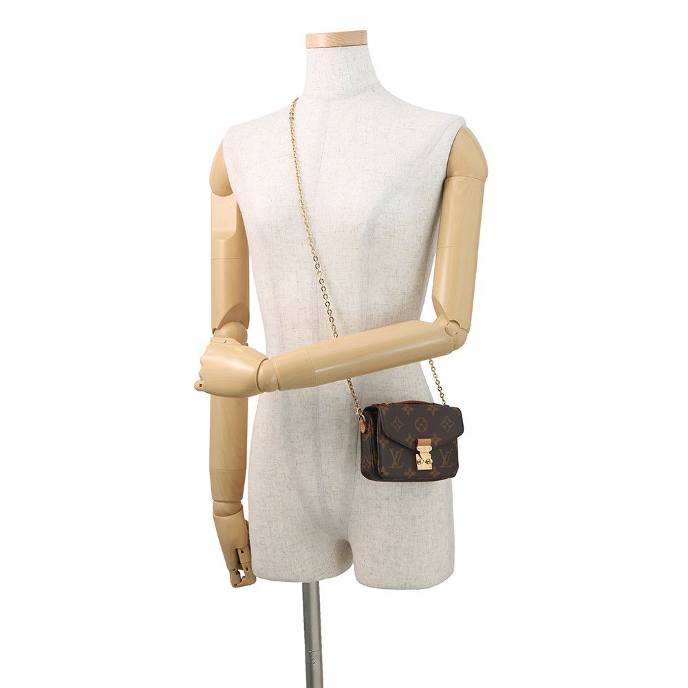 Louis Vuitton Chain Shoulder Bag Monogram Micro Metis 2-Way Pouch — view 5