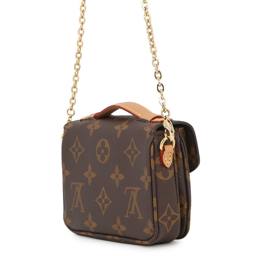 Louis Vuitton Chain Shoulder Bag Monogram Micro Metis 2-Way Pouch — view 2