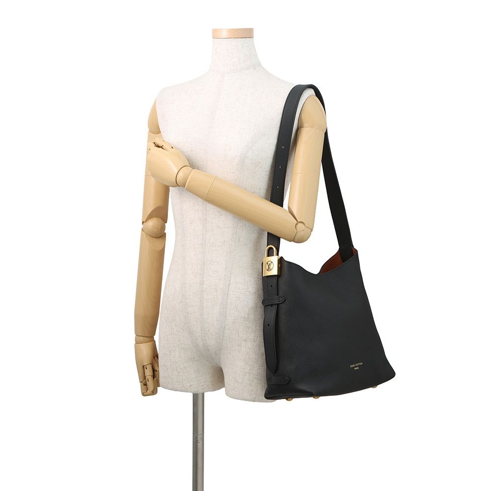 Louis Vuitton Shoulder Bag Calf Leather Low Key Hobo PM Black — view 4