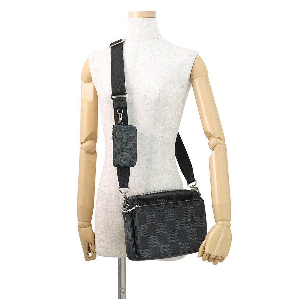 Louis Vuitton Shoulder Bag Damier Graphite Trio Black — view 4