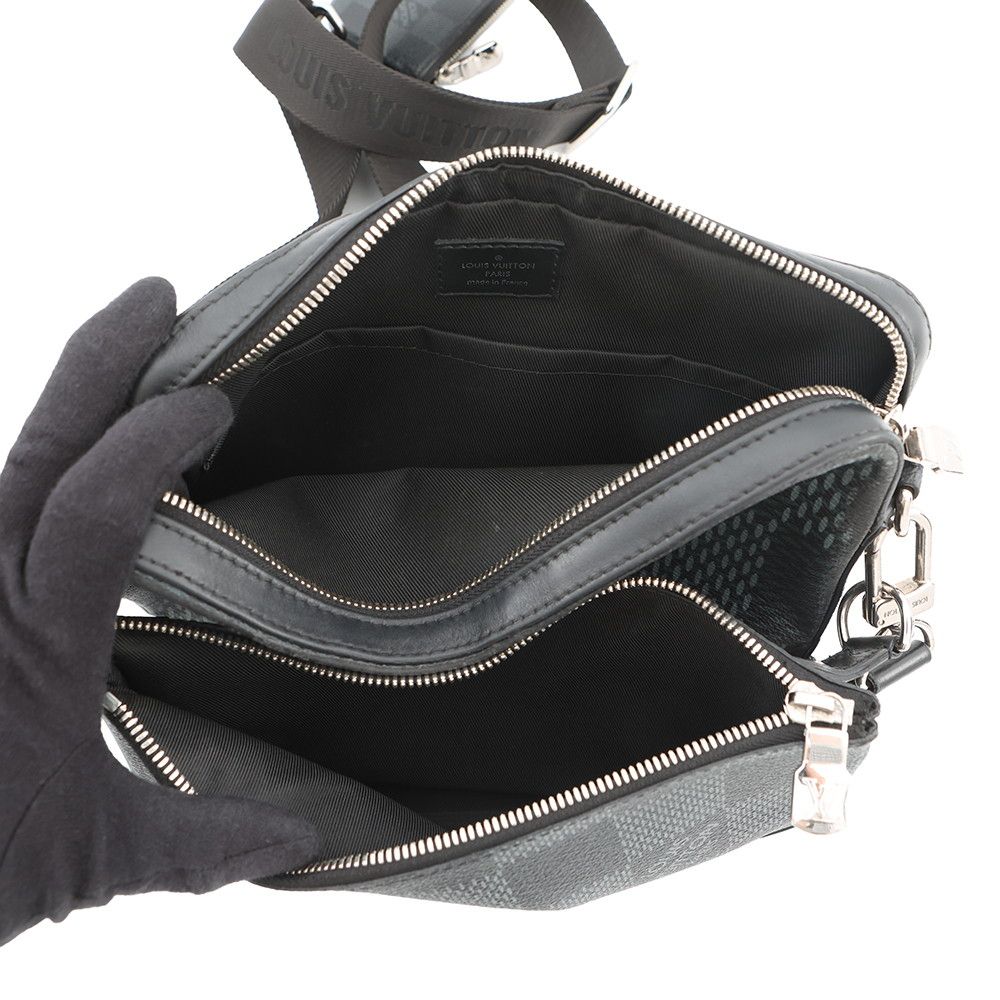 Louis Vuitton Shoulder Bag Damier Graphite Trio Black — view 5