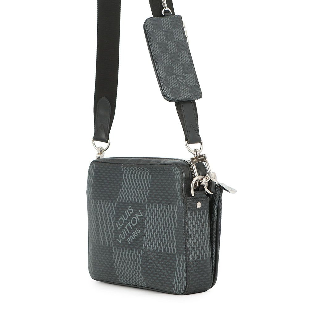 Louis Vuitton Shoulder Bag Damier Graphite Trio Black — view 2