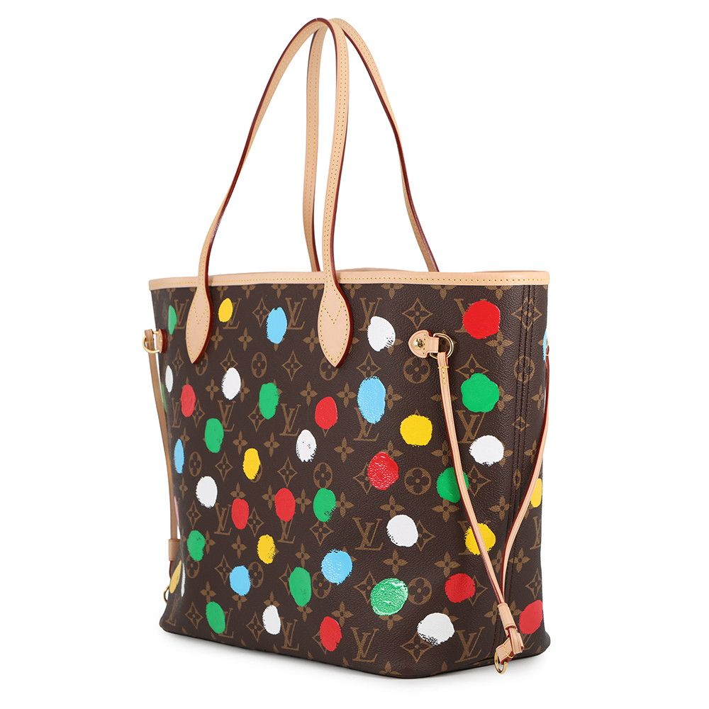 Louis Vuitton Tote Monogram Painted Dot LV YK Neverfull MM Shoulder Bag — view 2