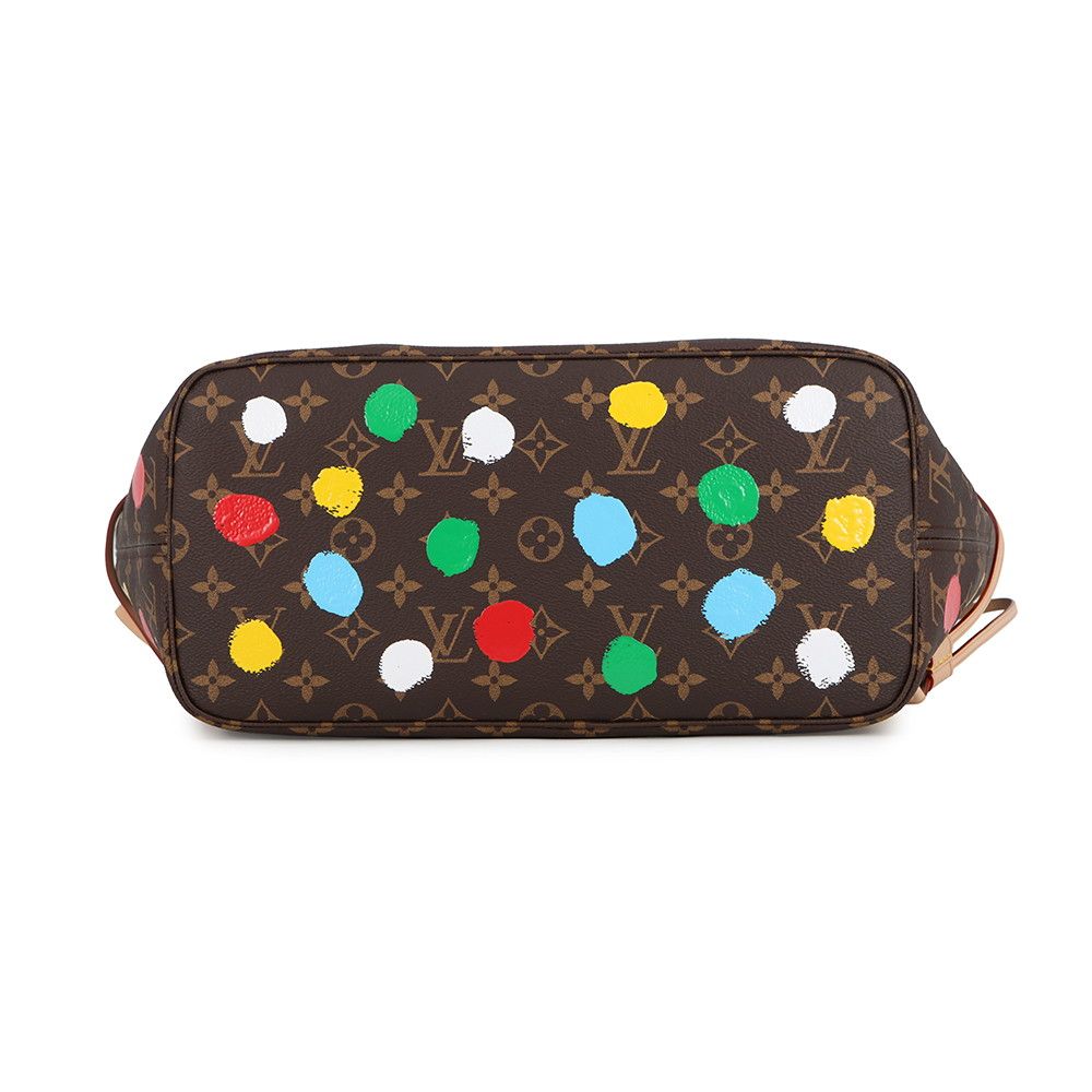Louis Vuitton Tote Monogram Painted Dot LV YK Neverfull MM Shoulder Bag — view 3