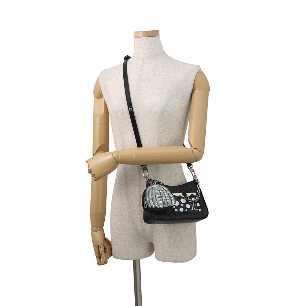 Louis Vuitton Epi LV YK Marelli 2-Way Shoulder Bag Black White — view 5