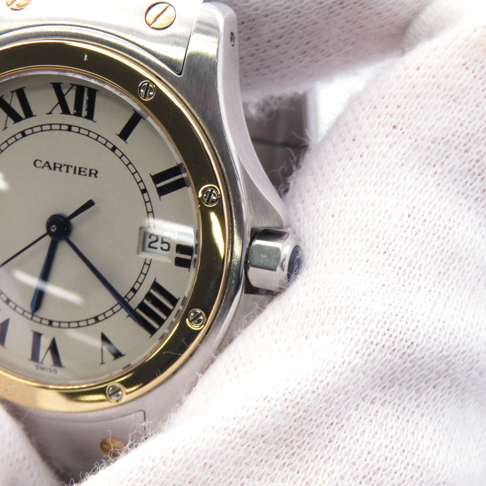 Cartier Santos Ronde MM Watch Ivory Dial — view 6