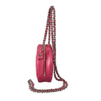 Chanel CC Logo Round Chain Quilted Mini Shoulder Bag Pink — view 2