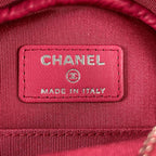 Chanel CC Logo Round Chain Quilted Mini Shoulder Bag Pink — view 8