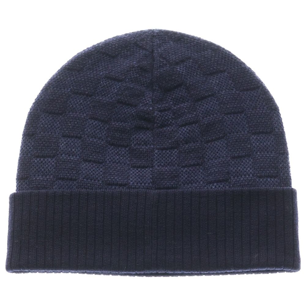 Louis Vuitton Damier Neo Petite Knit Hat Beanie Navy Sweater — view 2