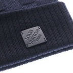 Louis Vuitton Damier Neo Petite Knit Hat Beanie Navy Sweater — view 5