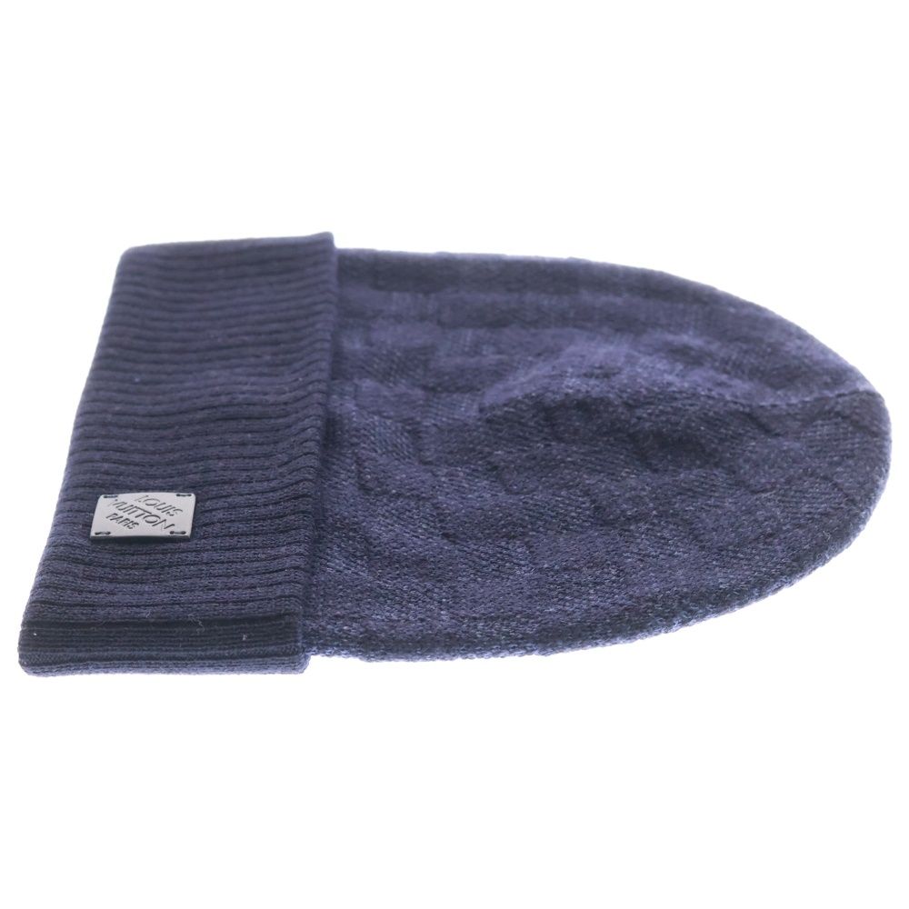 Louis Vuitton Damier Neo Petite Knit Hat Beanie Navy Sweater — view 3