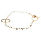 Hermes Chaine D'ancre Contour Bracelet Pink Gold Chain — view 3