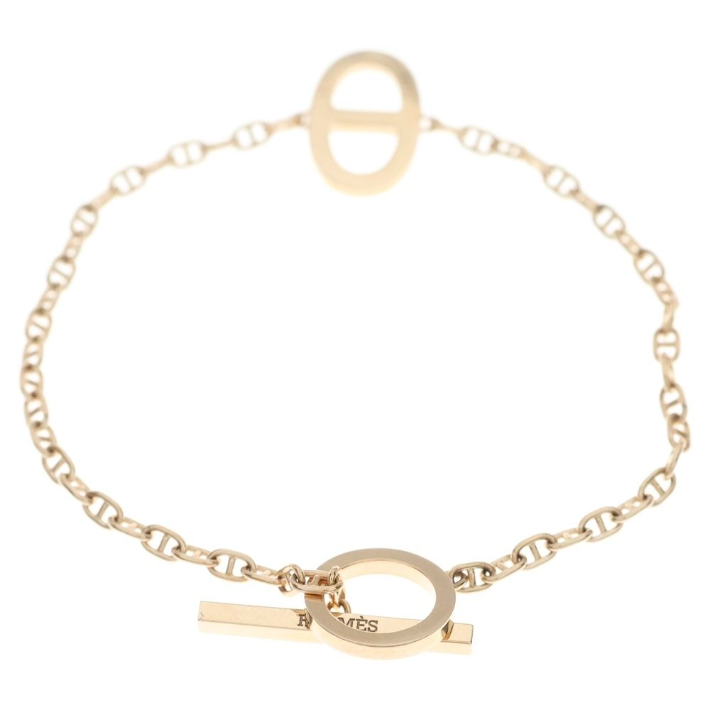Hermes Chaine D'ancre Contour Bracelet Pink Gold Chain — view 2