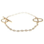 Hermes Chaine D'ancre Contour Bracelet Pink Gold Chain — view 4