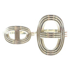 Hermes Chaine D'ancre Double Finger Ring Silver 51 — view 5