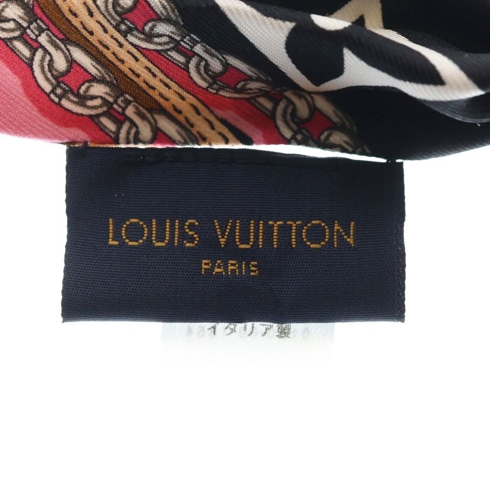 Louis Vuitton Bandeau BB Ultimate Silk Scarf Black White Pink — view 6