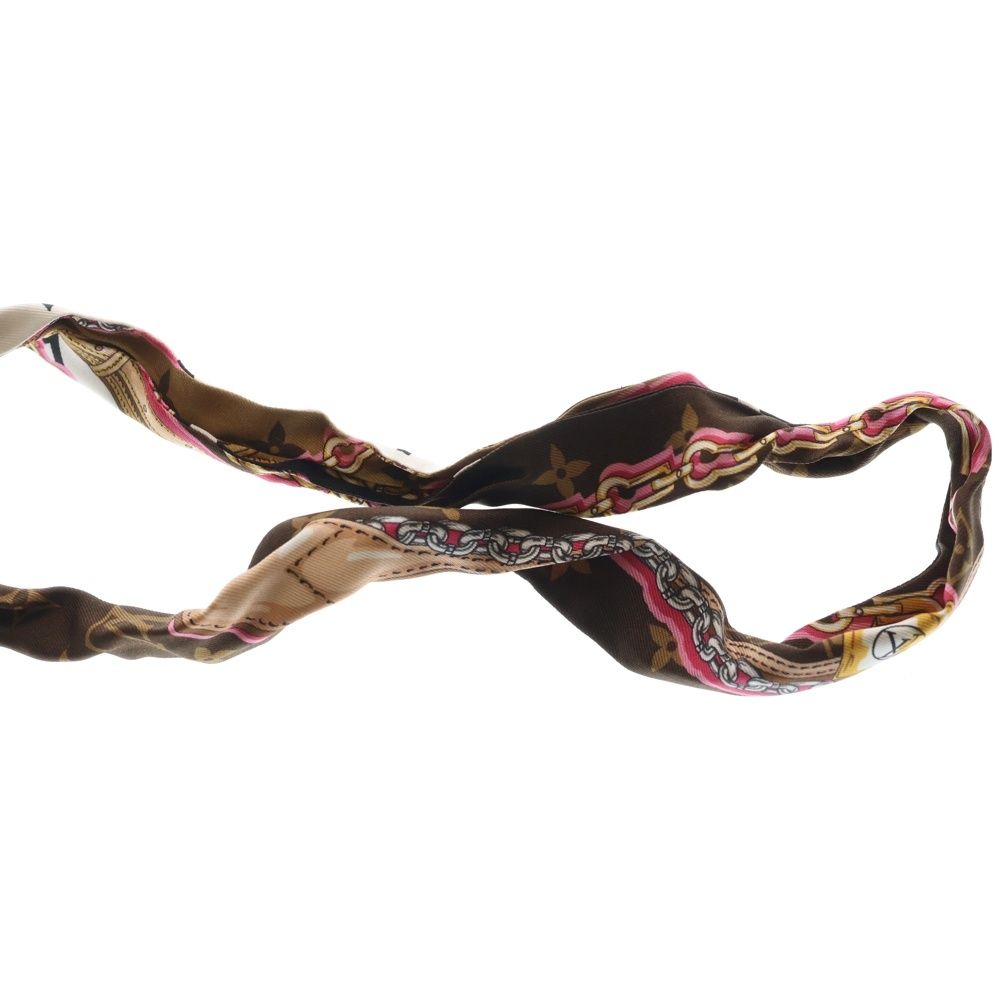 Louis Vuitton Bandeau BB Ultimate Silk Scarf Black White Pink — view 5