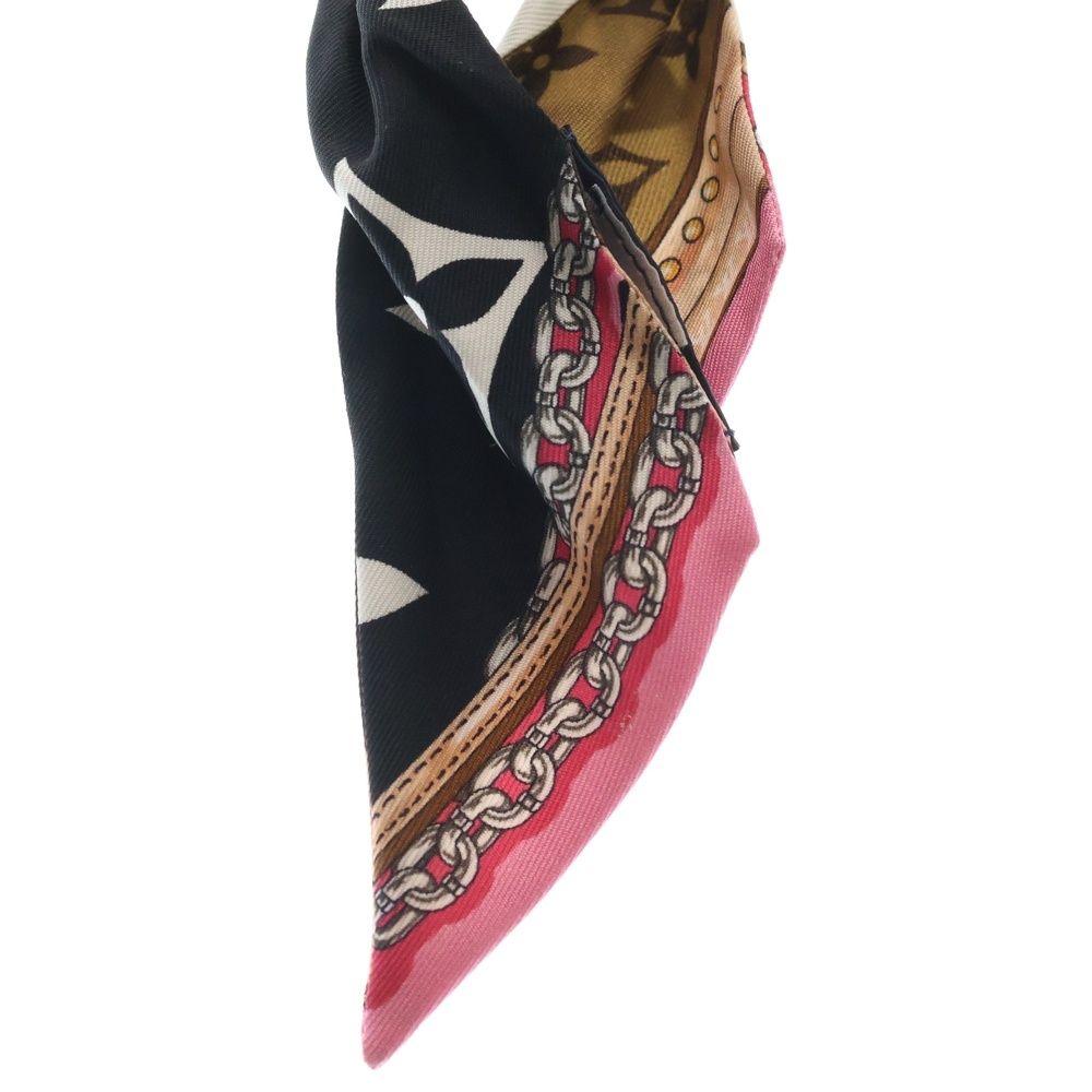Louis Vuitton Bandeau BB Ultimate Silk Scarf Black White Pink — view 2