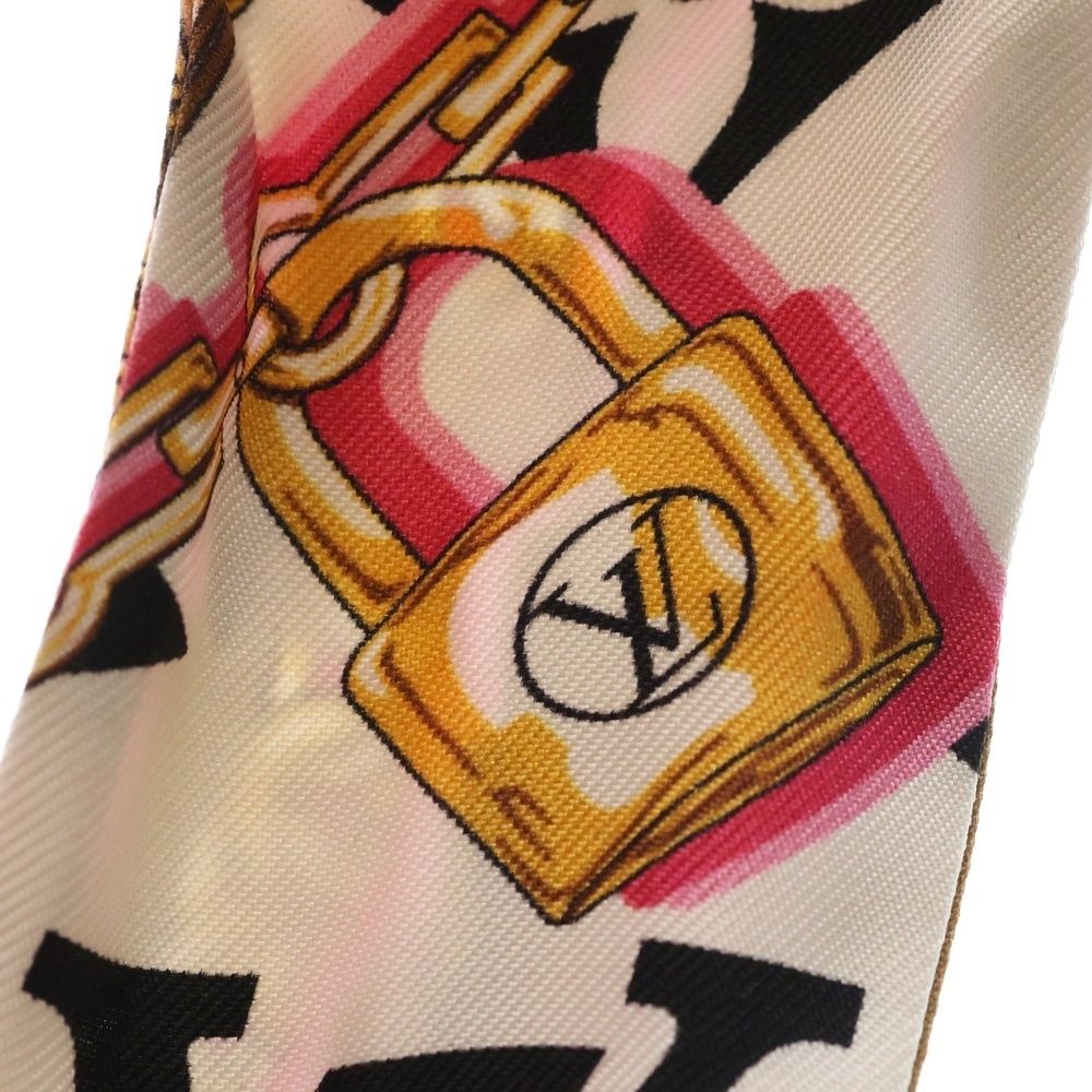Louis Vuitton Bandeau BB Ultimate Silk Scarf Black White Pink — view 4