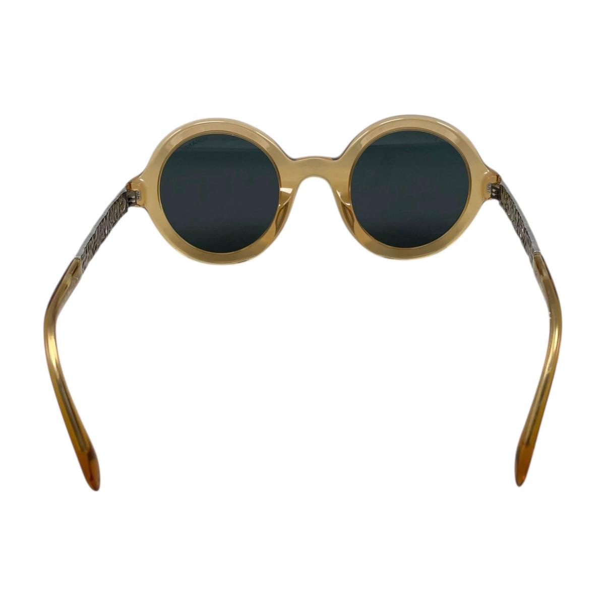 Chanel Sunglasses Clear Frame Logo Brown Silver Eyewear — view 4