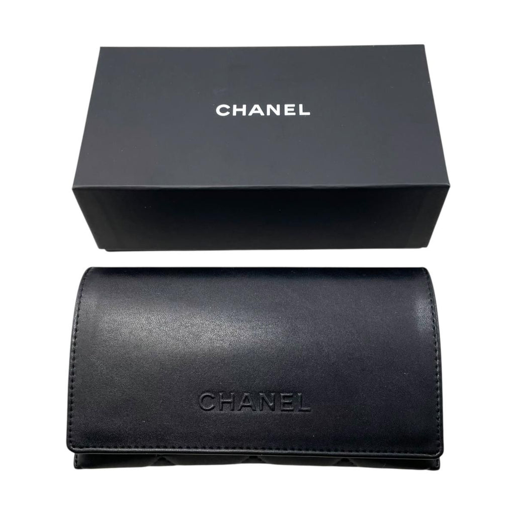 Chanel Sunglasses Clear Frame Logo Brown Silver Eyewear — view 8