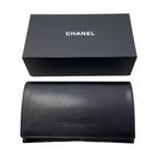 Chanel Sunglasses Clear Frame Logo Brown Silver Eyewear — view 8