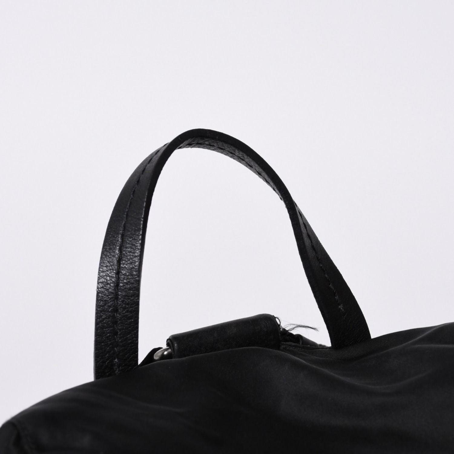 Prada Backpack Re-Nylon Black Nylon Saffiano Leather — view 6
