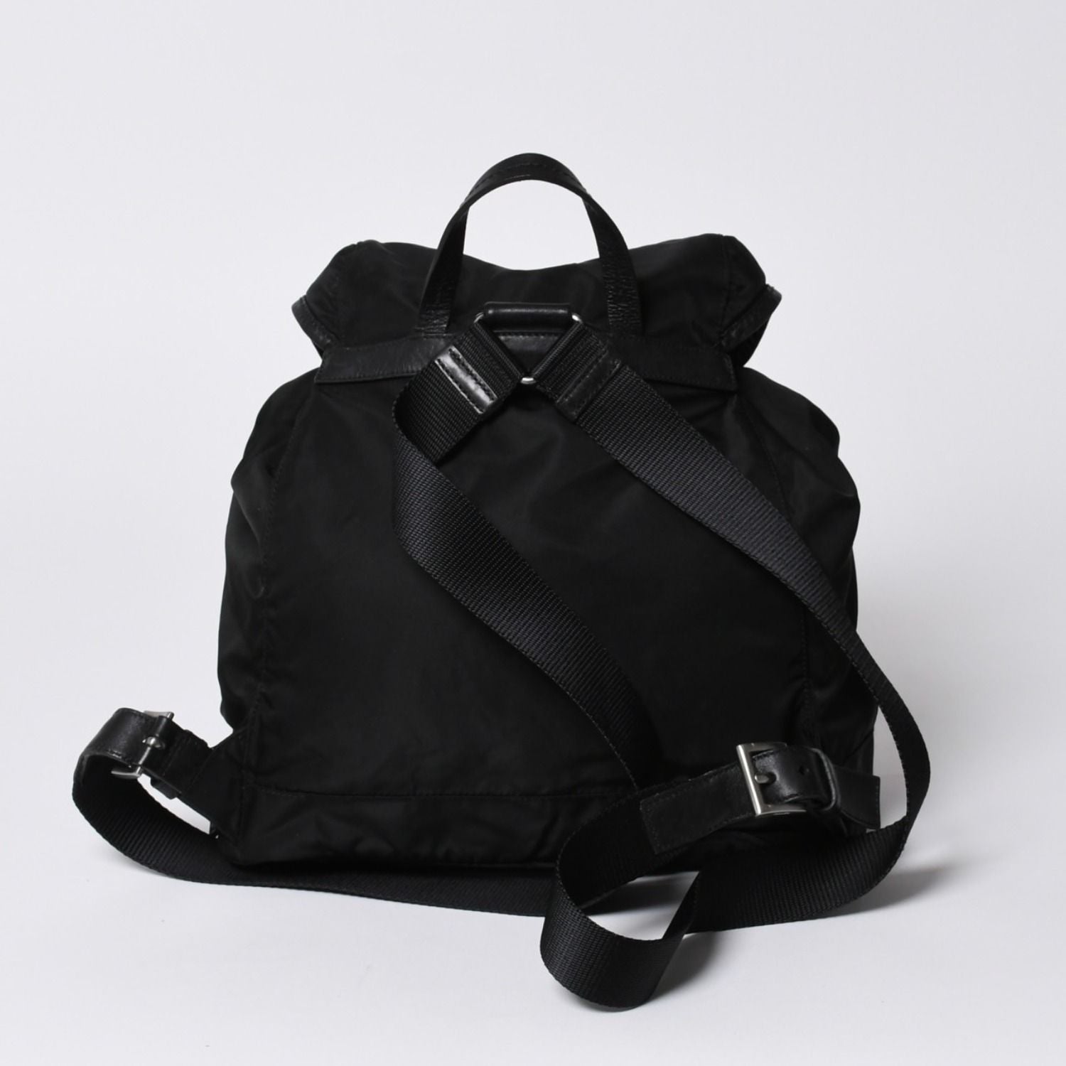 Prada Backpack Re-Nylon Black Nylon Saffiano Leather — view 2