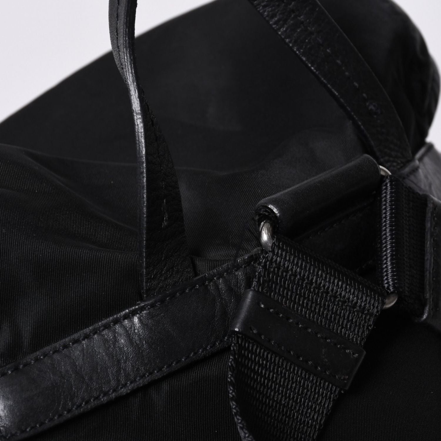 Prada Backpack Re-Nylon Black Nylon Saffiano Leather — view 4