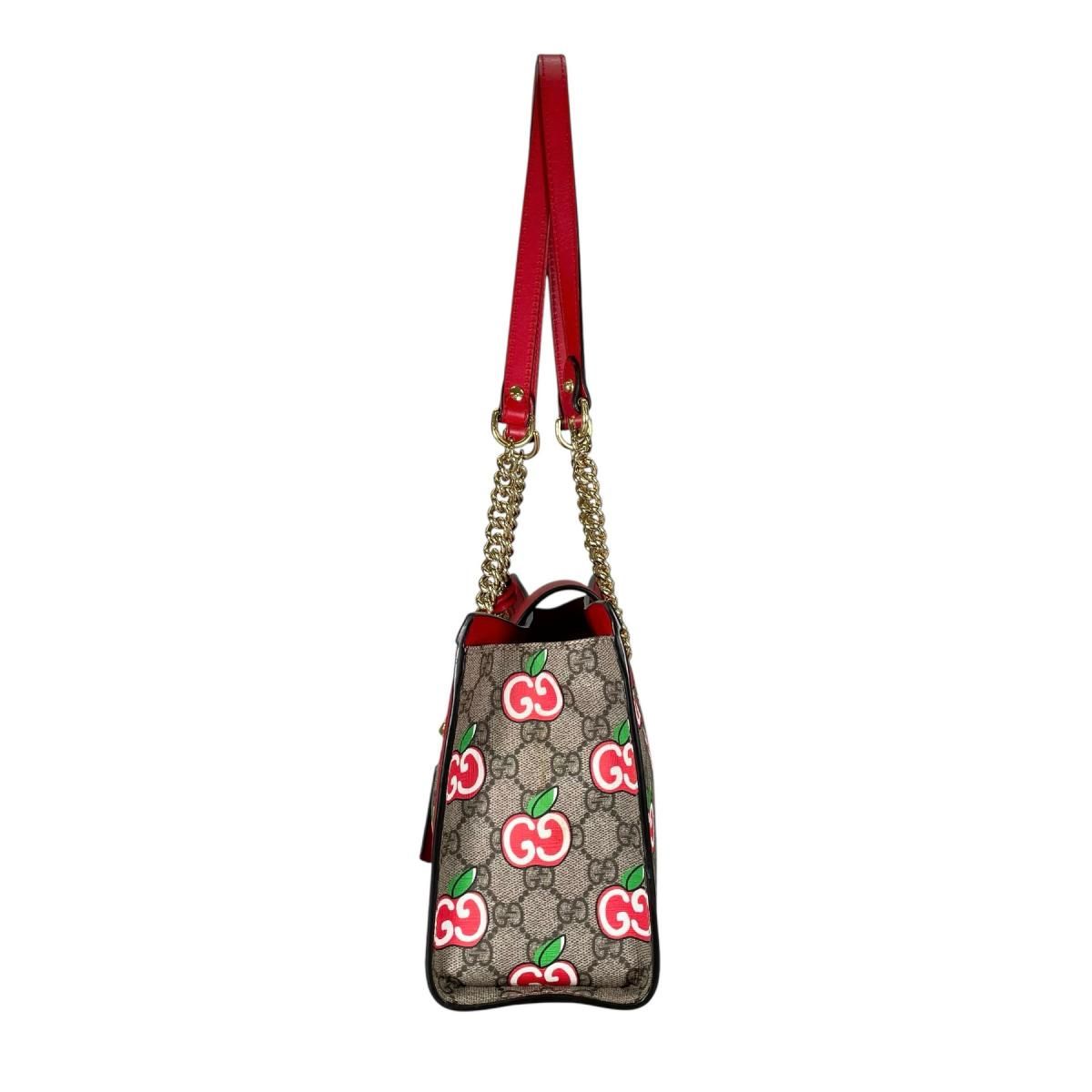 Gucci GG Apple Shoulder Bag Padlock Bag Beige Red Multicolor — view 2