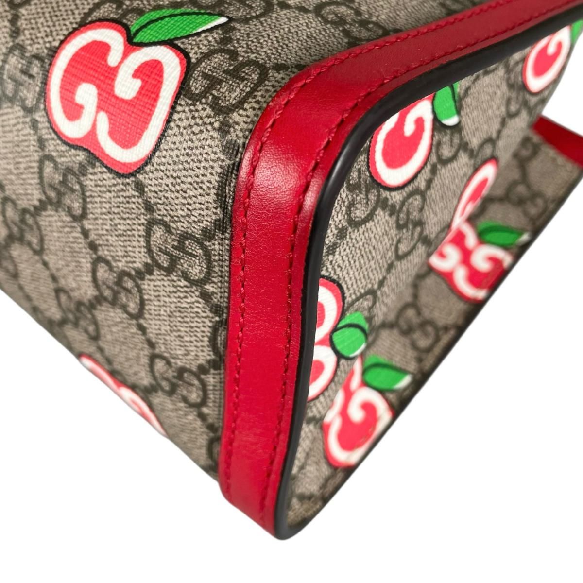 Gucci GG Apple Shoulder Bag Padlock Bag Beige Red Multicolor — view 8