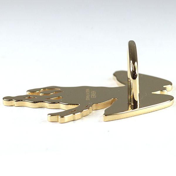 Hermes Scarf Ring Pegase Gravais Brass Permanent Yellow — view 5
