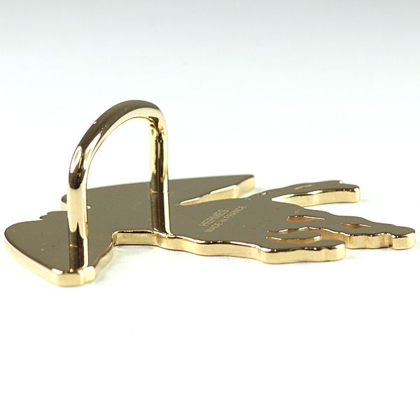 Hermes Scarf Ring Pegase Gravais Brass Permanent Yellow — view 6